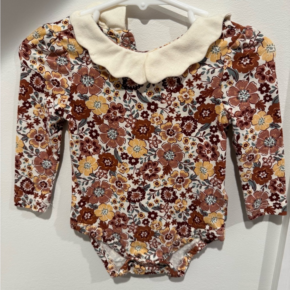 Floral Long Sleeve Baby One Piece